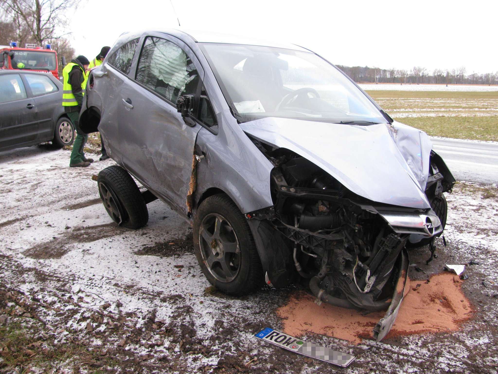 Unfall Auf Glatter Straße