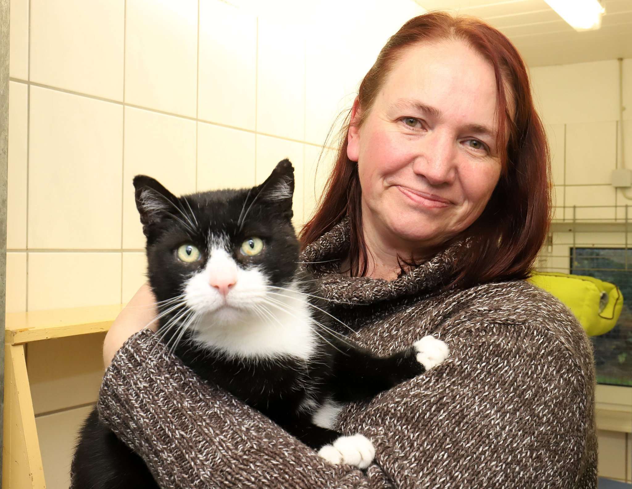 Vorsitzende Silke Wingen und Kater Paul richten den Blick nach vorne. 