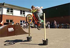 Zahlreiche actionreiche Sprünge waren während der BMX-Veranstaltung in Zeven zu bestaunen